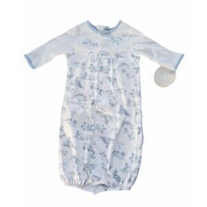 NWT VitaminsBaby Blue Nursery Rhyme Print Infant Sleep Gown sz 0-6M